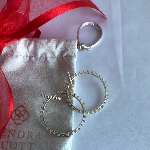 Kendra Scott Crystal Hoop Earrings - Picture 4 of 5